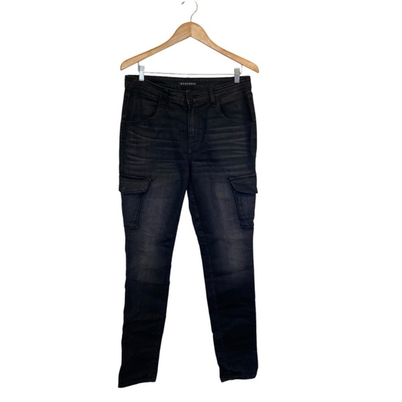 MONFRÈRE Preston Slim Fit Cargo Jeans in Rodium Black Style: 3015182002 - Picture 2 of 9